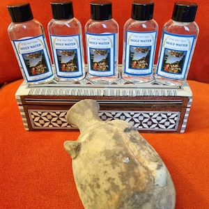 Holy Water Lot 5 Bottles Blessed Jordan River Baptism Site 50 ml,1.7 oz