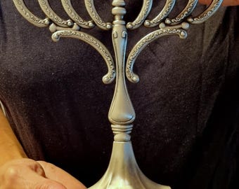 Hanukkah Hannukia menorah 9 branch Jerusalem gift from Israel 21 cm 8.5'