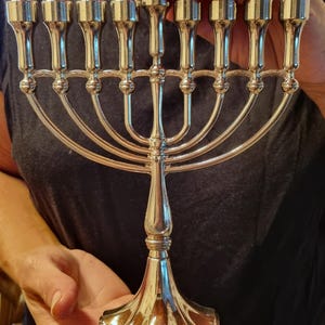 Hanukkah Hannukkia Hanuka 9 branch Jerusalem Judaica ,gift from Israel 21 cm 8.5&#39;