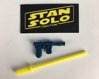 Stan Solo Bespin blaster and lightsaber repro