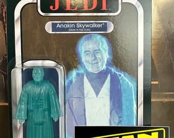Stan Solo custom BLEMISHED Glow in the Dark Anakin action figure on card.