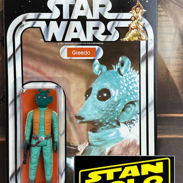 Greedo personnalisé Stan Solo sur un dos de carte personnalisé