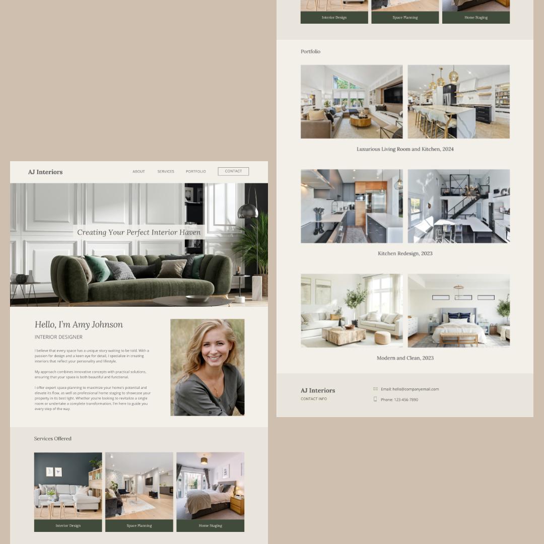 Canva Interior Design Website Template, Interior Designer Portfolio ...