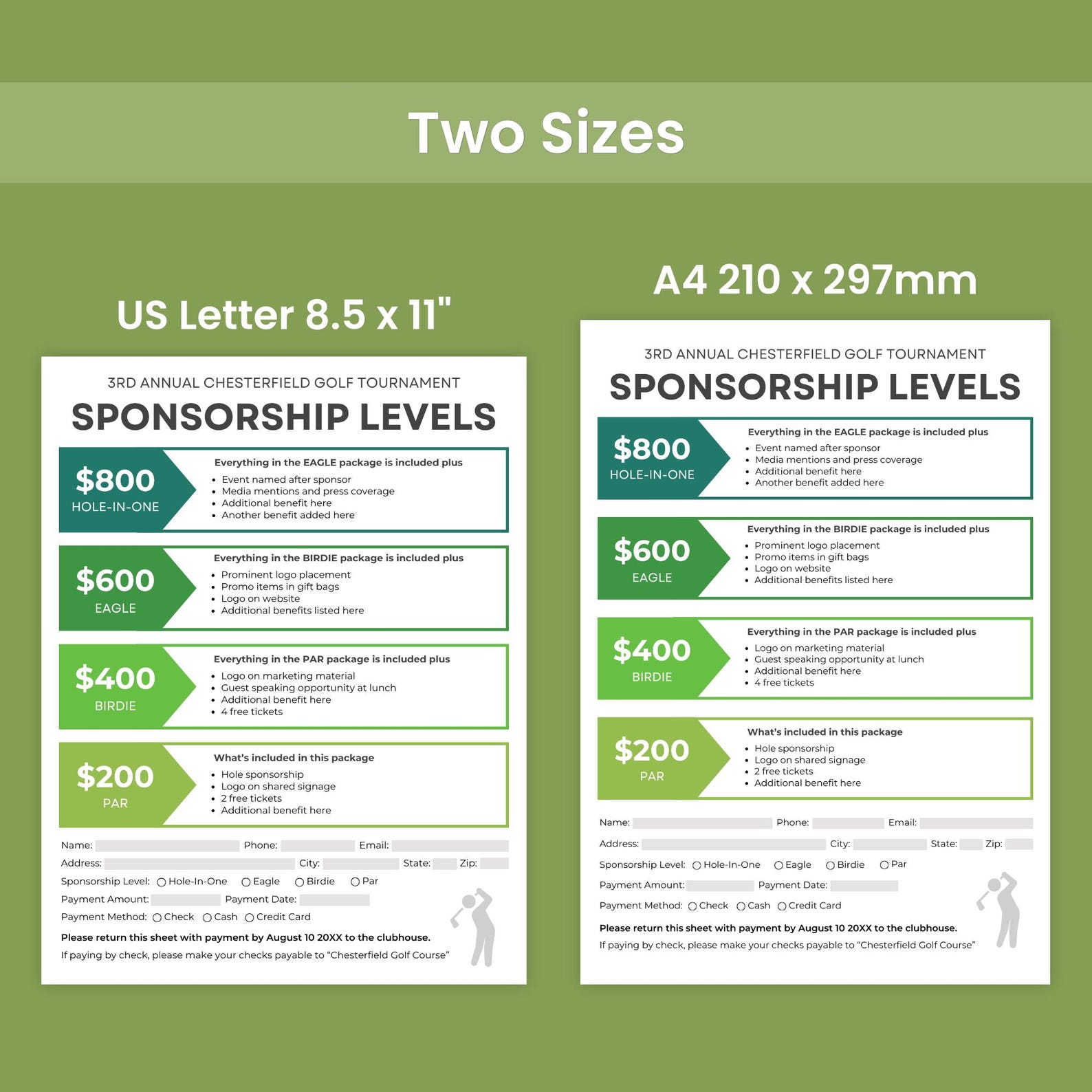 Mastercard Level Golf Sponsorship Levels Template: Tournament Sponsor Menu Flyer (canva ...