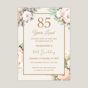 Faire-part 85e anniversaire