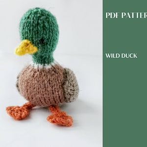 Wild duck knitting pattern. English and Russian.