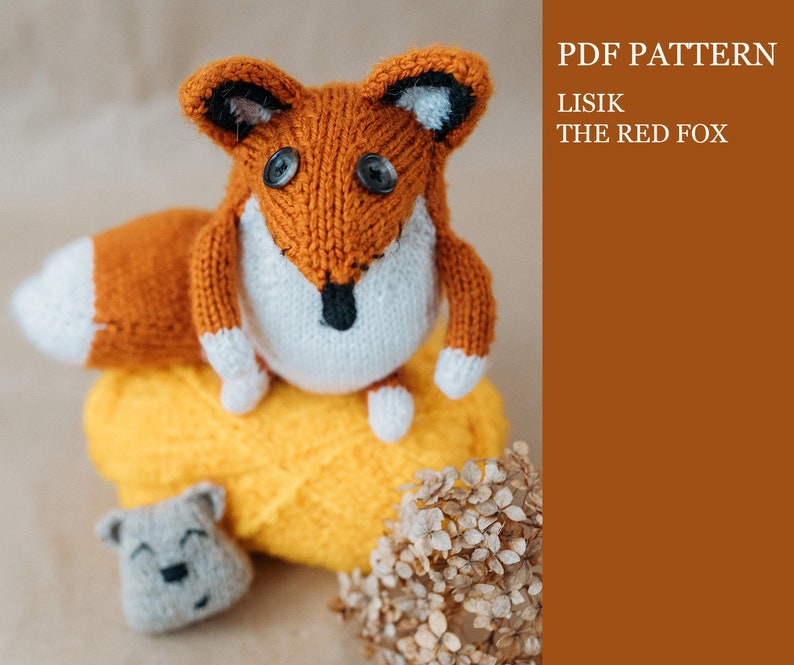 Lisik the Red Fox Knitting Pattern. Little Prince Foxy DIY Knitting ...