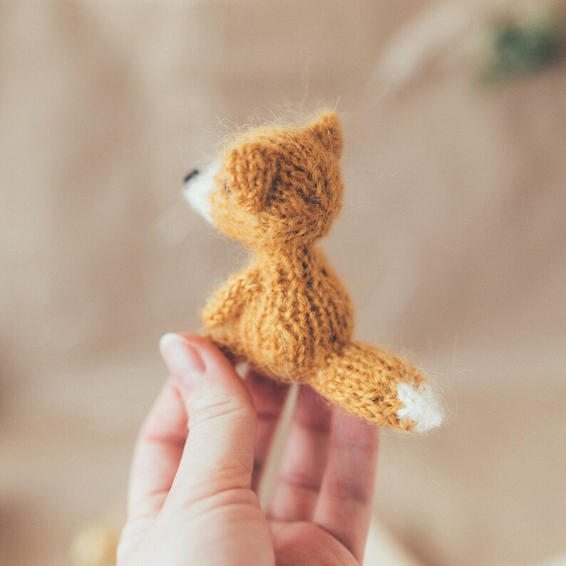 Tiny Fox Knitting Pattern. Small Fox Cub DIY Knitting Tutorial. Toy for ...
