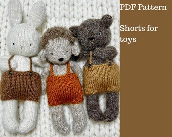 Shoulder Straps Shorts Knitting pattern. English and Russian PDF.