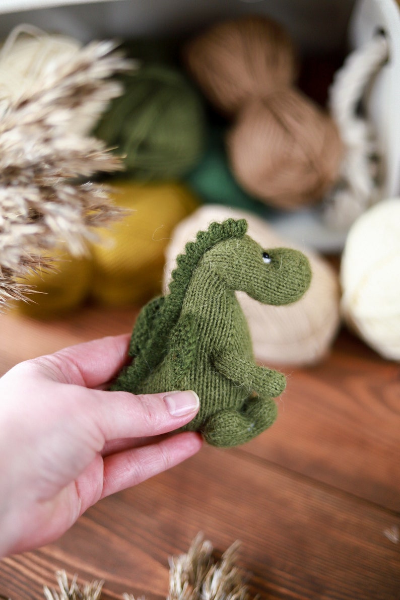 Knitting dragon pattern. Amigurumi dinosaur. image 4