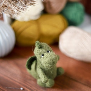 Knitting dragon pattern. Amigurumi dinosaur. image 7