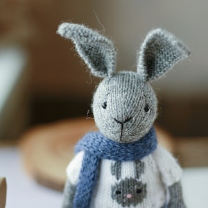 Christmas knitted bunny pattern. Knitting amigurumi. PDF tutorial image 9