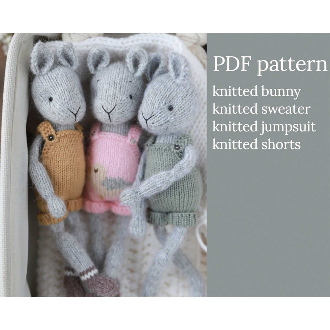 Knitting Rabbit Pattern. Amigurumi Bunny - Etsy