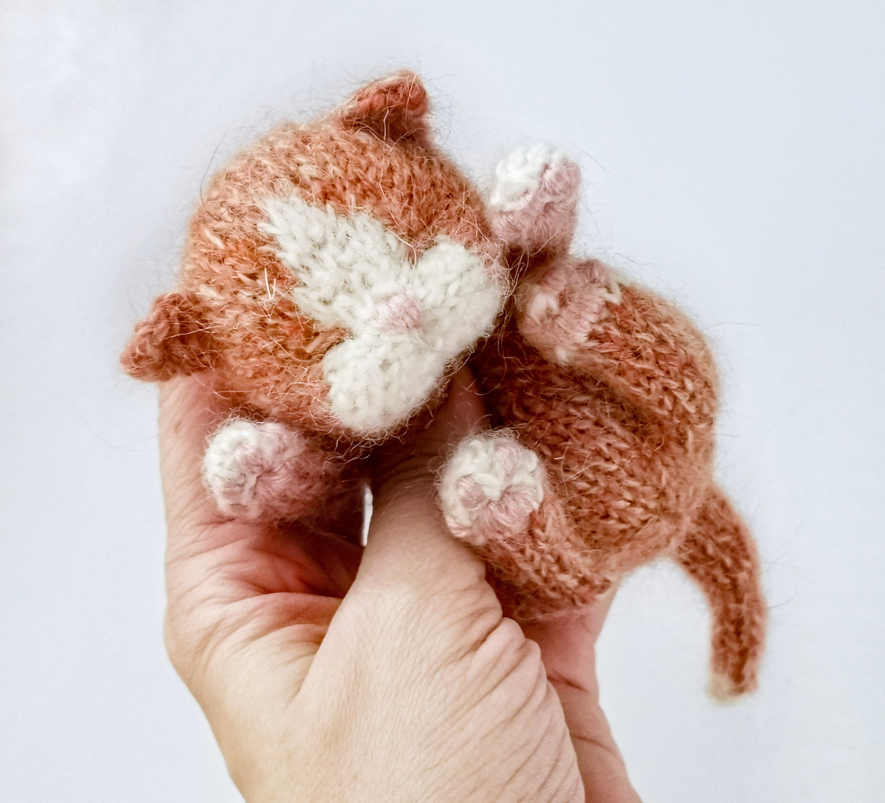Sleeping Kitten Knittting Pattern. Realistic Kitty Tutorial. Etsy UK