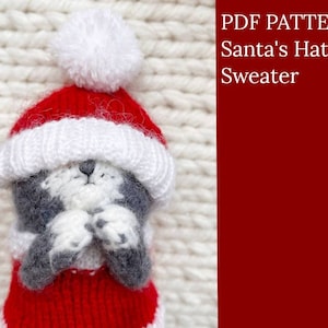 Weihnachts Outfit für ein Kätzchen. Englisch und Russisch PDF.