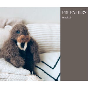 Cute Walrus Knitting Pattern – Plush Toy PDF Tutorial – English Step-by-Step DIY Seal Pattern