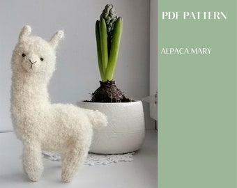 Cute and soft alpaca knitting pattern. English and Russian PDF.