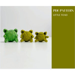 Little toad knitting pattern Amigurumi frog pattern. English and Russian PDF.