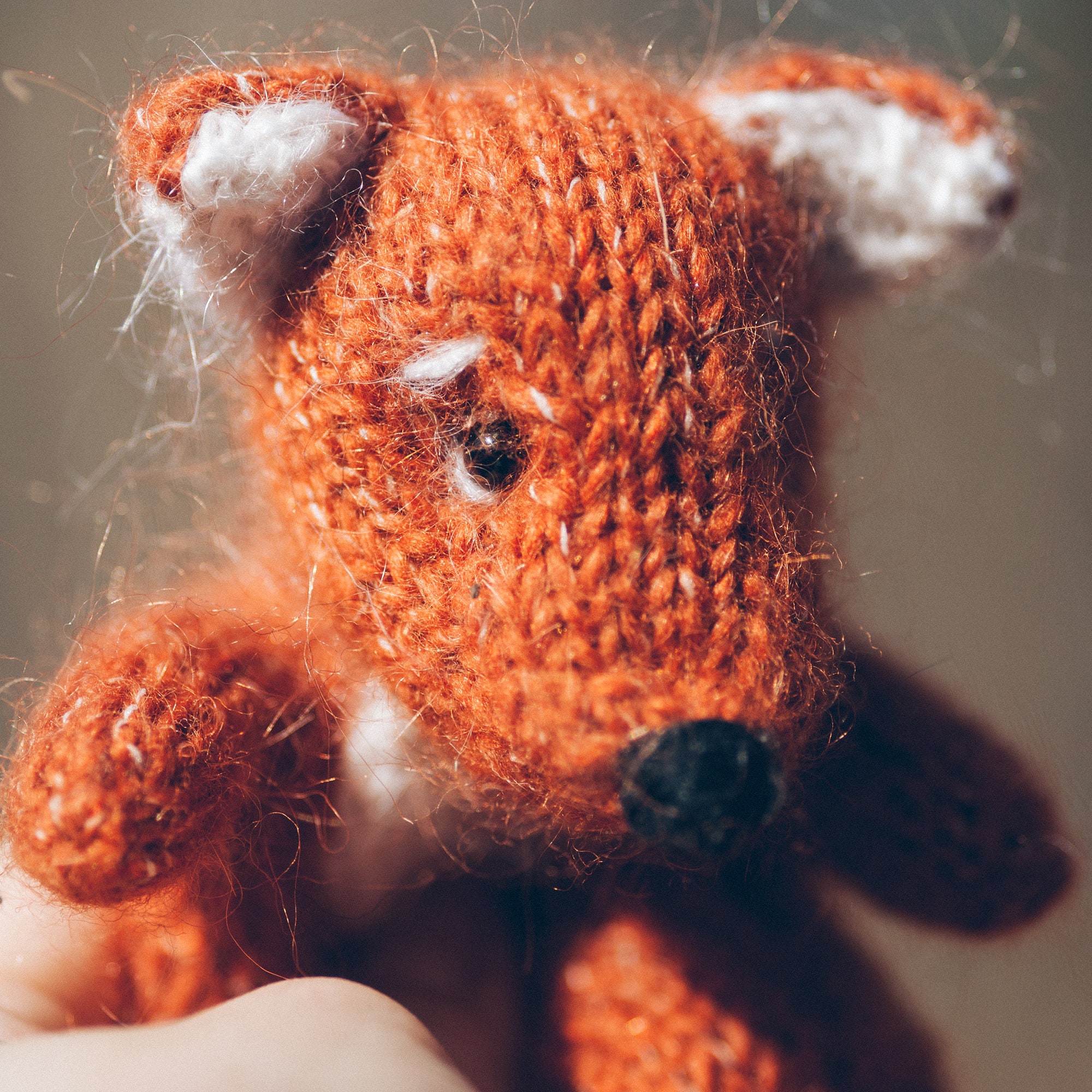Mini Fox Knitting Pattern. Little Knitted Realistic Fox and Wolf Step ...