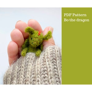 Bo the dragon Knitting pattern. English and Russian PDF.