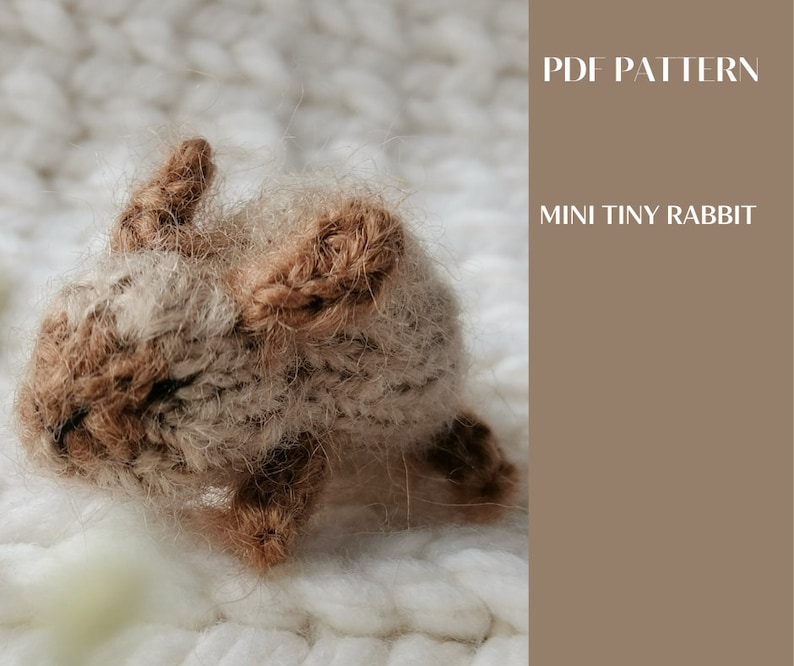 Mini Tiny Rabbit Knitting Pattern. Only English PDF. - Etsy