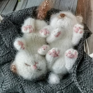 Modèle de tricot pour chaton endormi. Tutoriel réaliste sur un chaton. PDF anglais et russe. image 7