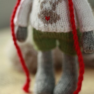 Christmas knitted bunny pattern. Knitting amigurumi. PDF tutorial image 4