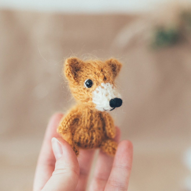 Tiny Fox Knitting Pattern. Small Fox Cub DIY Knitting Tutorial. Toy for ...