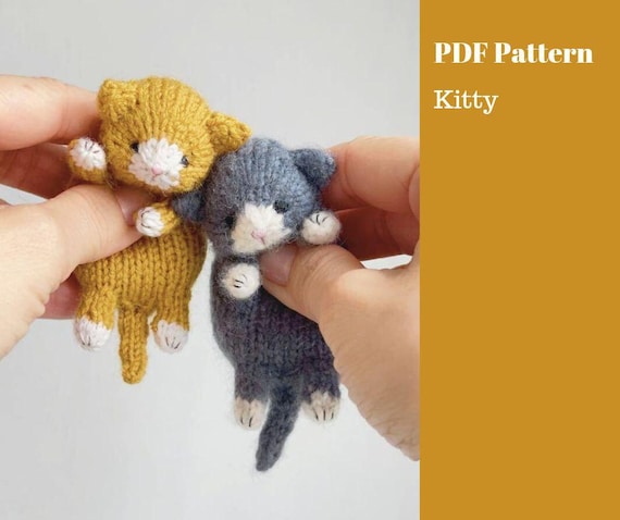 Kitty Knitting Pattern. English and Russian PDF. - Etsy