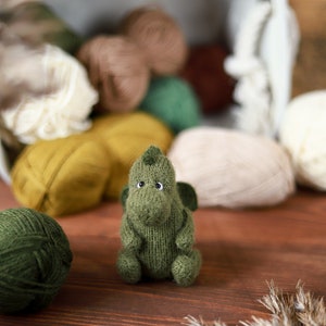 Knitting dragon pattern. Amigurumi dinosaur. image 8