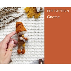 Cute gnome knitting pattern. English and Russian PDF.