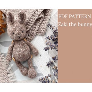 Bunny Zaki knitting pattern. English and Russian PDF.