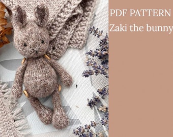 Bunny Zaki knitting pattern. English and Russian PDF.