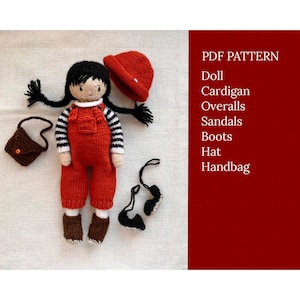 KAYA the doll Knitting pattern. English and Russian PDF.