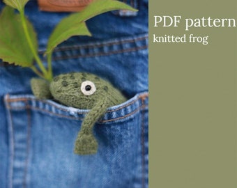 Frog knitting pattern. Amigurumi. Knitted toys