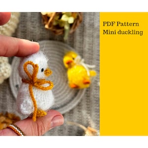 Mini Entchen Strickanleitung. Englisch und Russisch PDF.