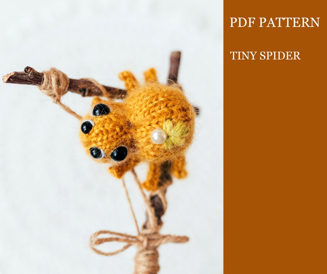 Tiny Spider Knitting Pattern. Knitted Insect Step by Step Tutorial. DIY ...