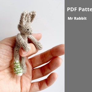 Mr Rabbit Knitting pattern. Funny rabbit. English and Russian PDF.