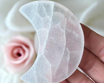 Selenite Moon Charging Plate, Crystal Charging Station, Cleansing Spiritual Tool, Energy Amplifier, Healing Crystal Gift