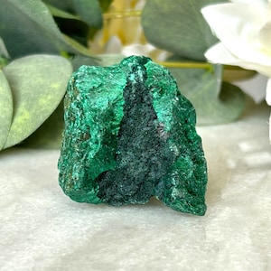 Spécimen de malachite en velours