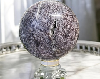 Purple Sphalerite Sphere, Healing Crystal, Natural Gemstone Sphere, Metaphysical Decor, Grounding Stone, Meditation Sphere, Spiritual Gift