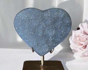 Rainbow Amethyst Heart Shaped Crystal Gift for Love