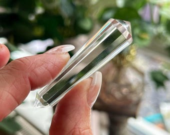 12 Sided Vogel Crystal, Lemurian Quartz Wand, Precision Cut Vogel Point, Spiritual Tool, Lightworker Crystal, Exact Piece Sent