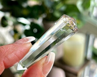 Clear Quartz Vogel, 12 Sided Crystal Wand, Energy Focus Tool, Lemurian Style Quartz, Meditation Crystal Gift