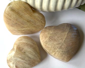 Moonstone Heart Carving, Blue Flash Moonstone, Choose Your Crystal Heart, Flashy Moonstone Gift, Gemstone Heart Decor