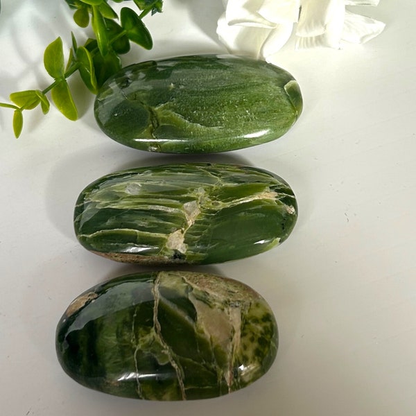 Tremolite Large Palm-stone for Heart & Upper Heart Chakra Alignment