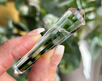 Clear Quartz Vogel Wand, 12 Sided Lemurian Crystal, Brazil Quartz Point, Energy Healing Tool, Meditation Wand