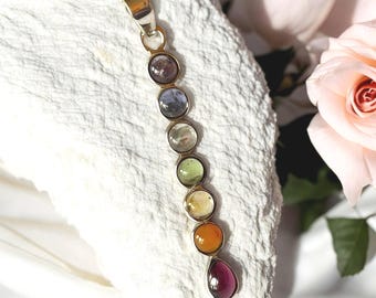 Chakra Gemstone Necklace, Sterling Silver Pendant, Crystal Jewellery, Spiritual Gift, 925 Silver Chain