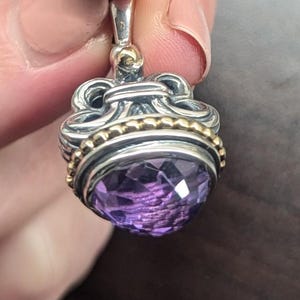 Lagos Caviar Amethyst Pendant & Chain