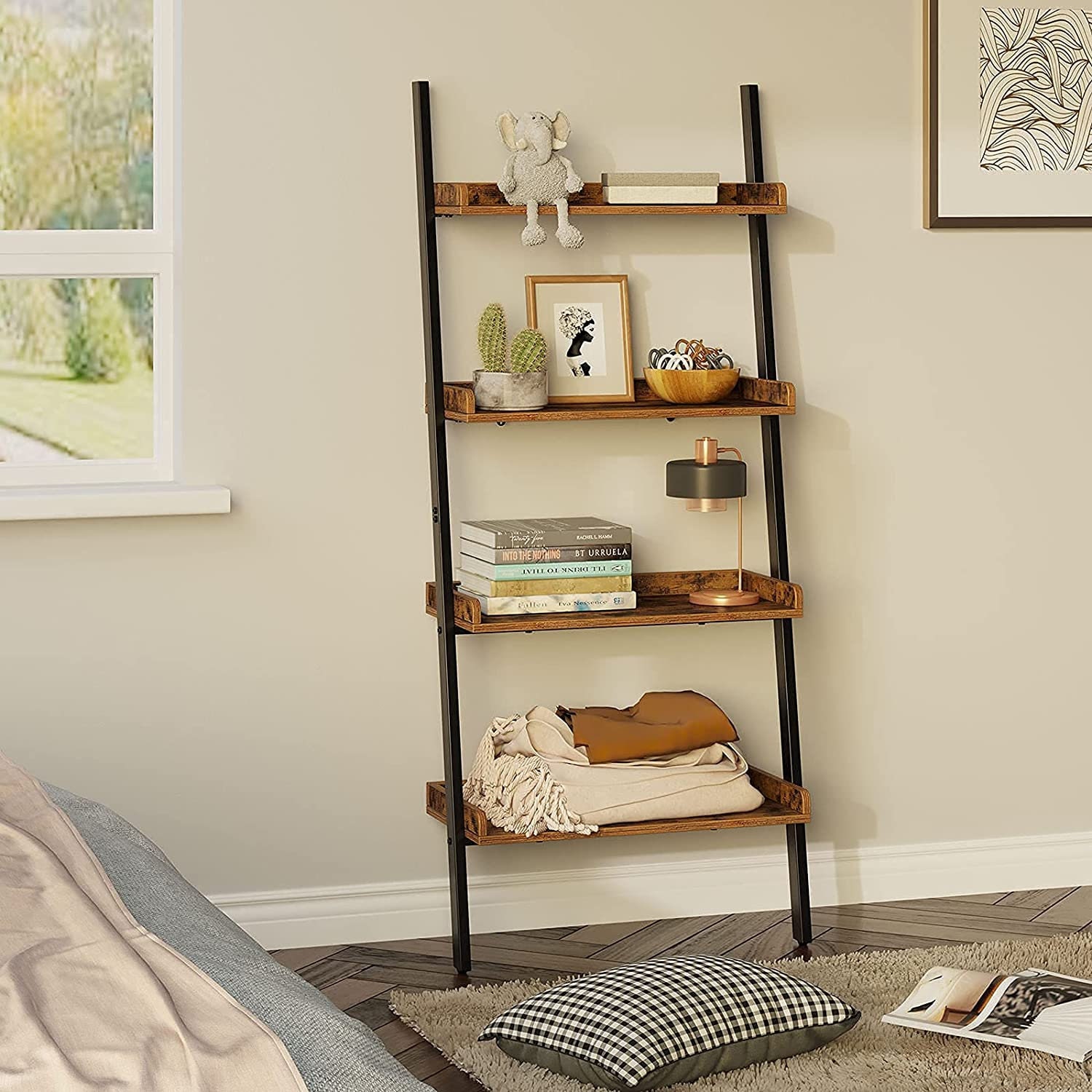Old Books On Bookshelf In Library Throw Blanket Fleece Blankets Plush